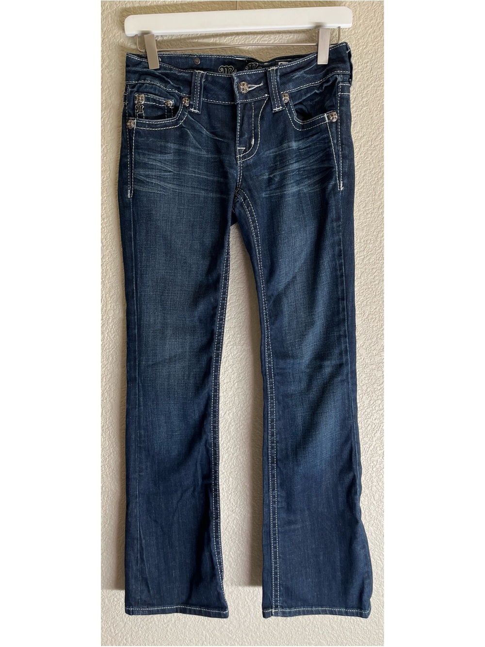 Miss Me Dark Wash Embellished Boot Cut Jeans Women’s Size 26